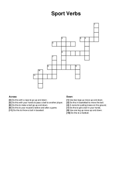 Volleyball Crossword Puzzle