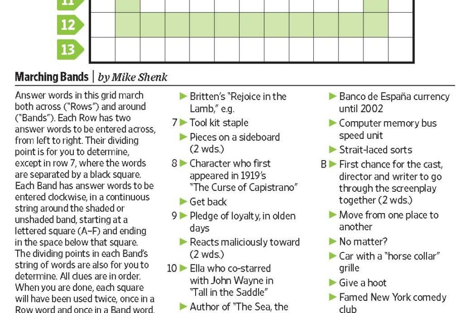 Wall Street Journal Crossword Contest Journal Foto And Wallpaper