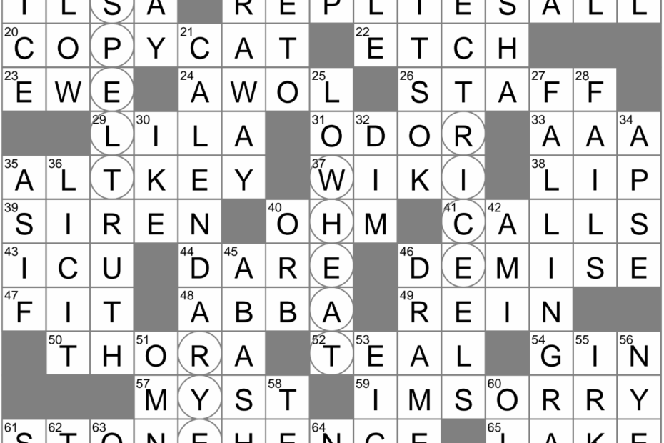 Wannabe Crossword Clue Archives LAXCrossword