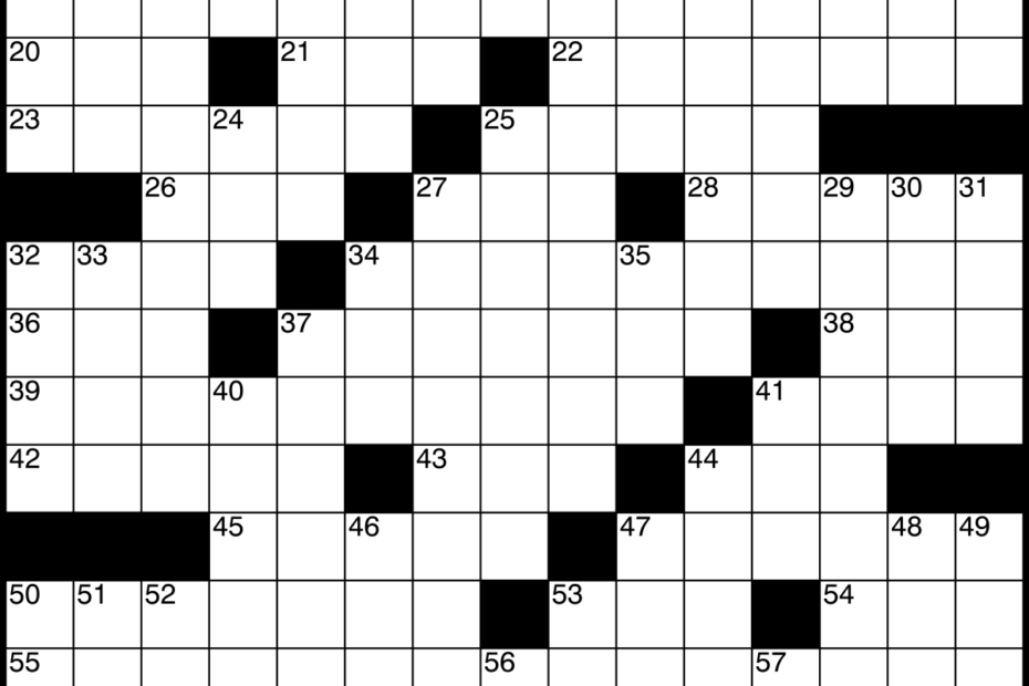 Washington Post Crossword Printable Printable Template 2021 Printable