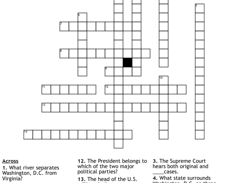 Washington Post Crossword Printable Version Free Crossword Puzzles