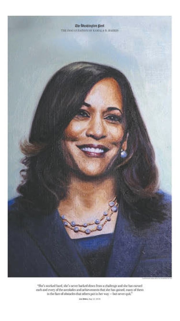 WashPo Inauguration Of Kamala Harris Editorial Design Mona Lisa Mona