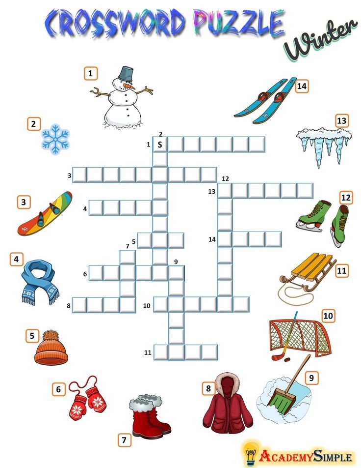 Winter Crossword Puzzle Printable Printable New Year Banners