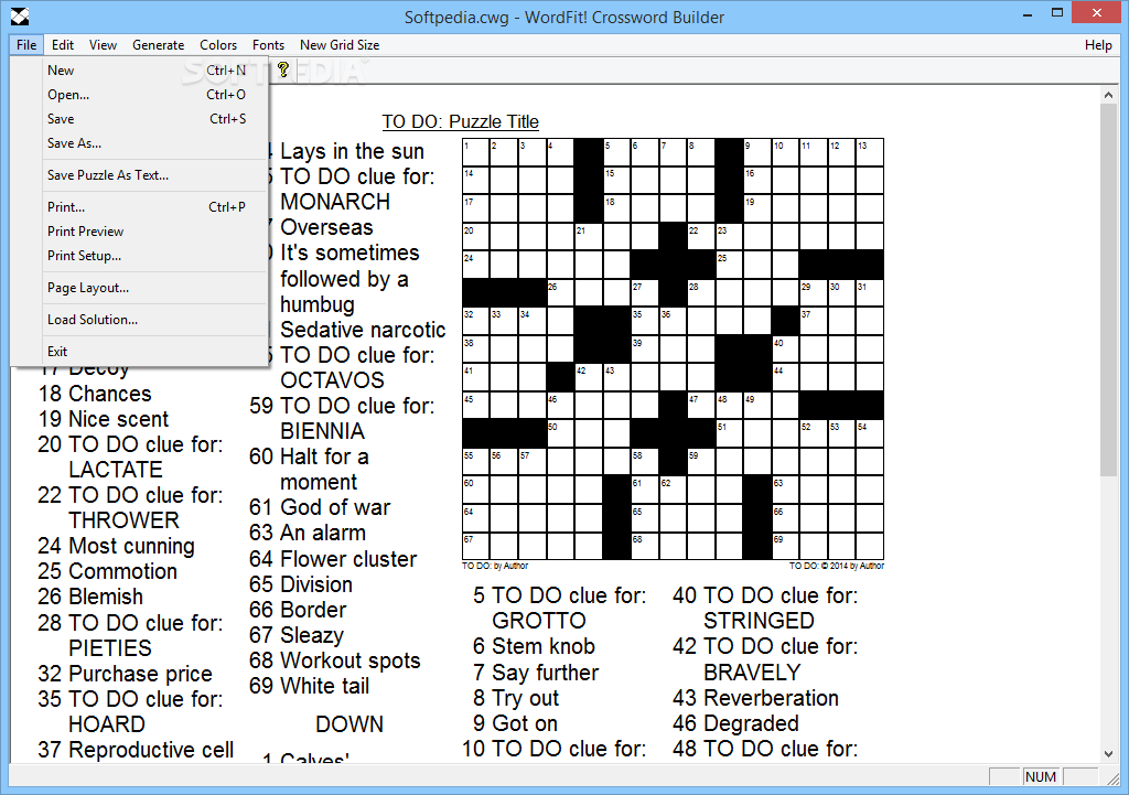WordFit Crossword Builder 6 0 6 04 Download Review Screenshots