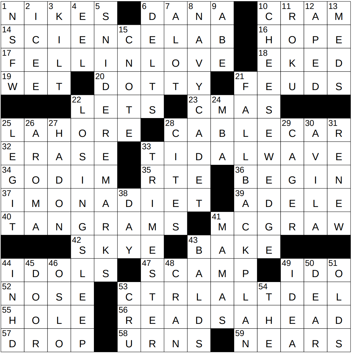 0517 24 NY Times Crossword 17 May 24 Friday NYXCrossword