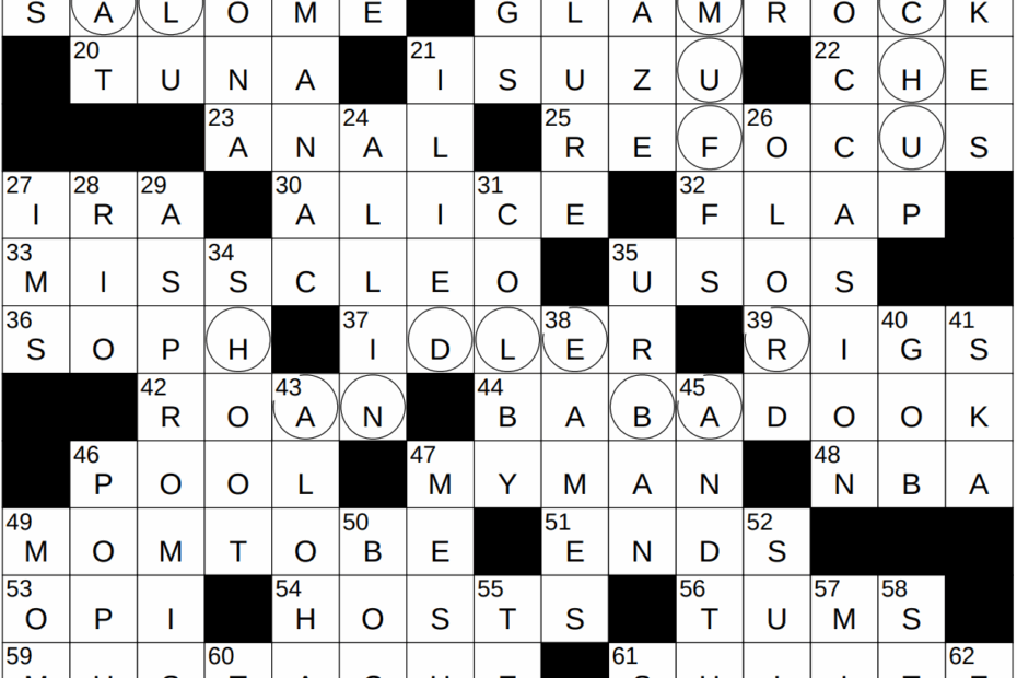 0627 23 NY Times Crossword 27 Jun 23 Tuesday NYXCrossword