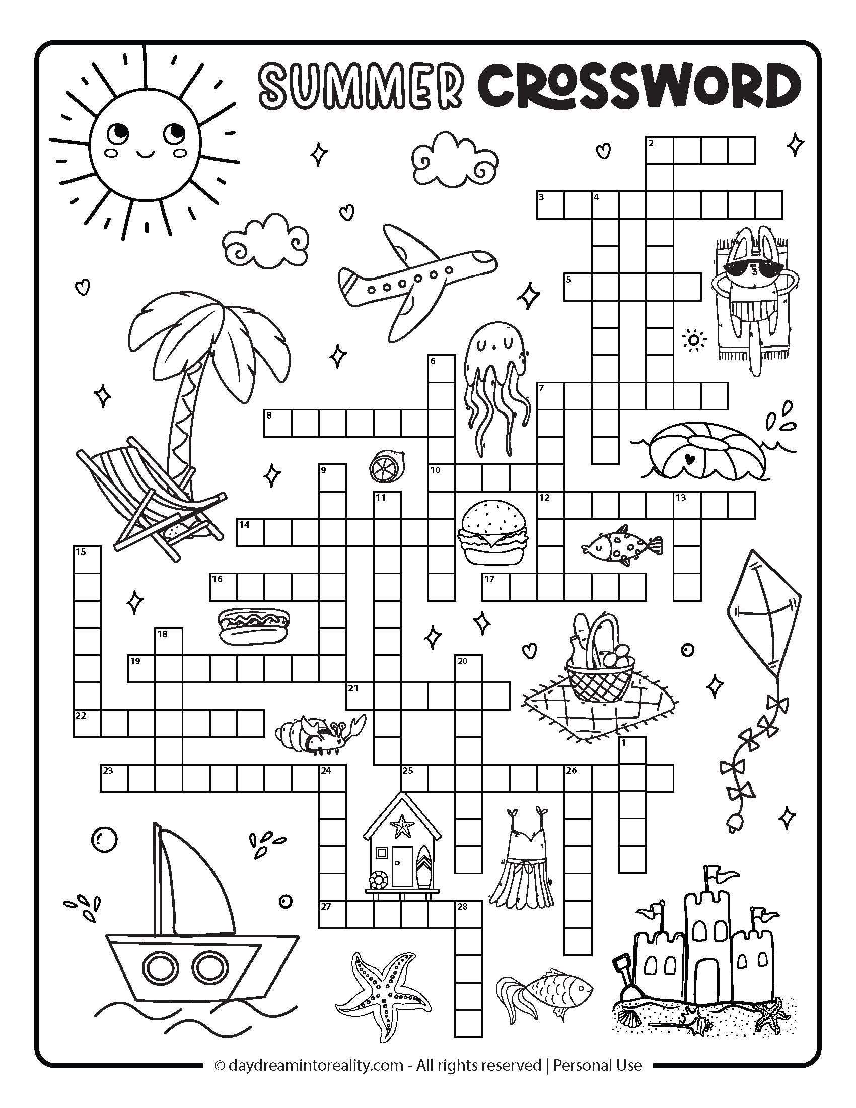 10 Summer Crossword Puzzles Free Printable PDFs From Easy To 