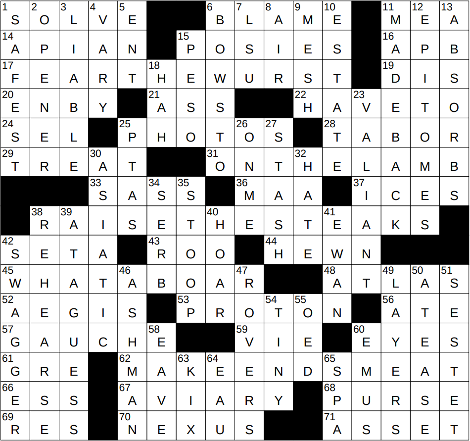 1008 24 NY Times Crossword 8 Oct 24 Tuesday NYXCrossword