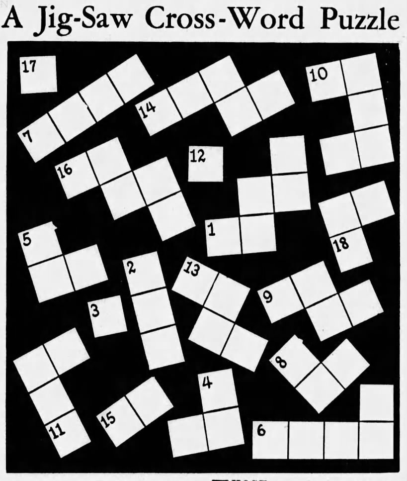 1938 The Year In Crosswords 2 Of 2 T Campbell s Grid