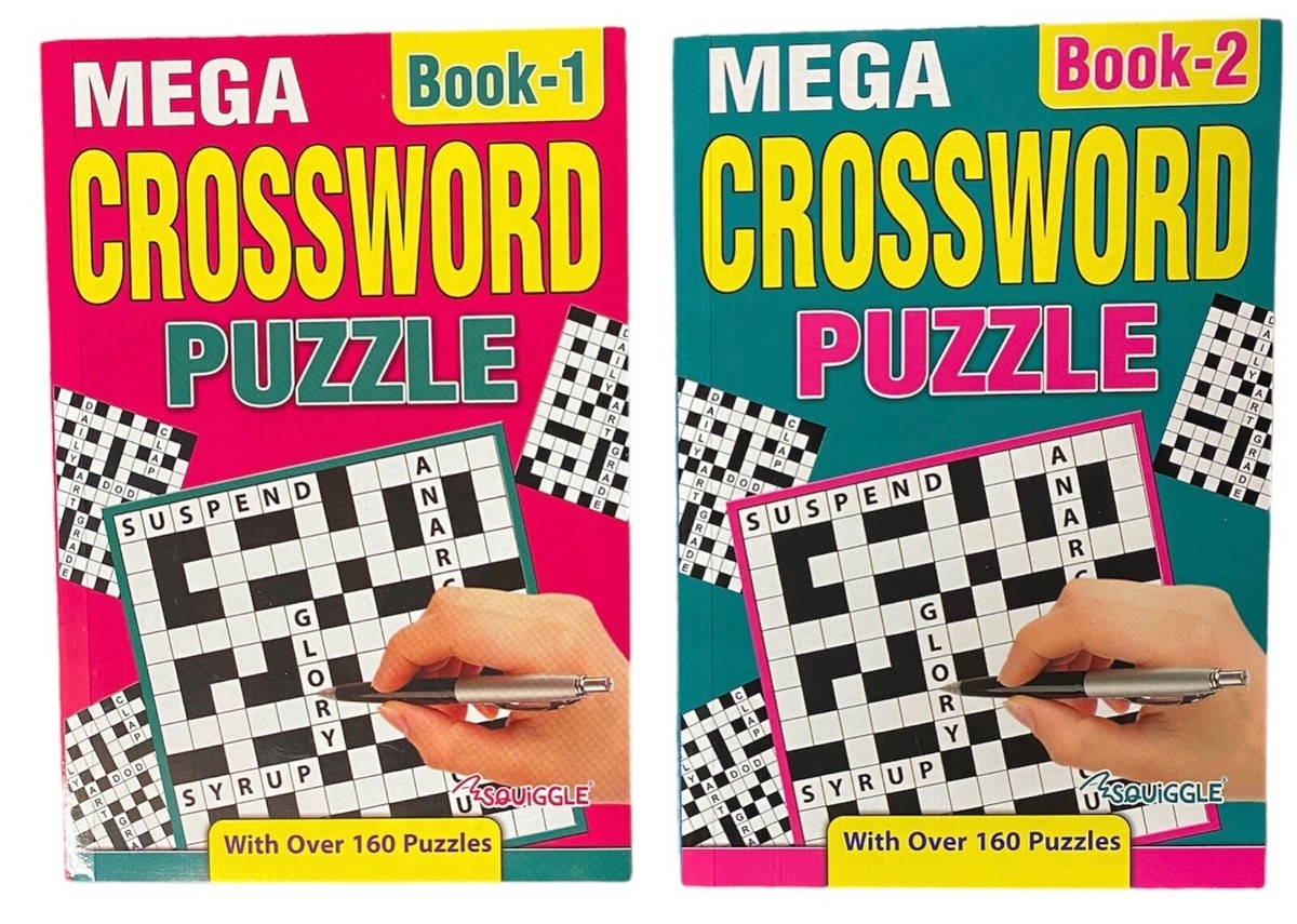 2 X Crossword Puzzle Book Books Mega 320 Powerful Puzzles A5 Pages Trivia