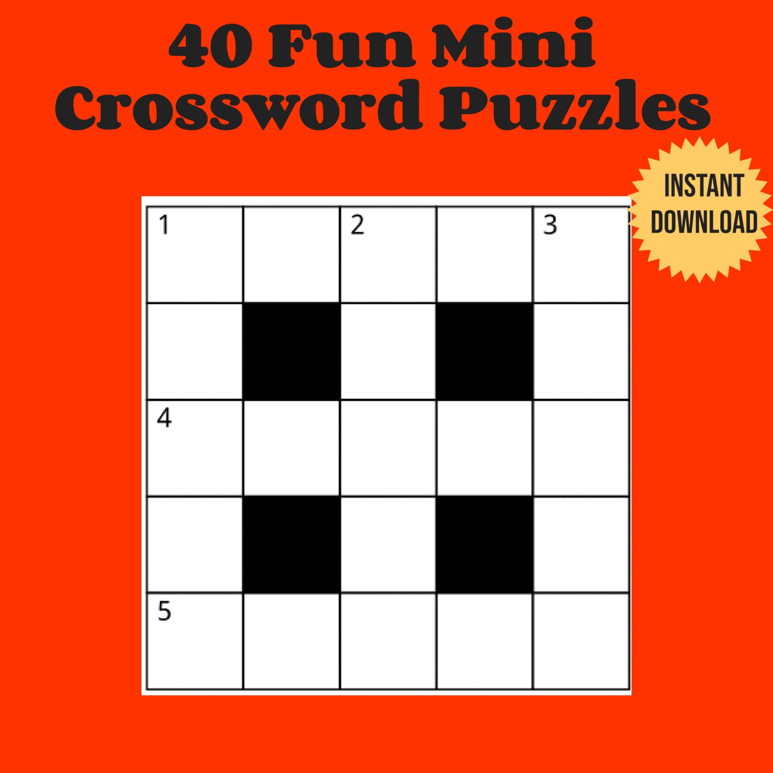 40 Fun 5x5 Mini Crossword Puzzles Word Games Mini Puzzle Games Crossword Challenge Word Puzzles