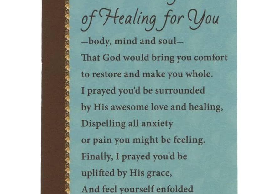 Amazon I Said A Prayer Of Healing Prayer Card Laminated Pkg