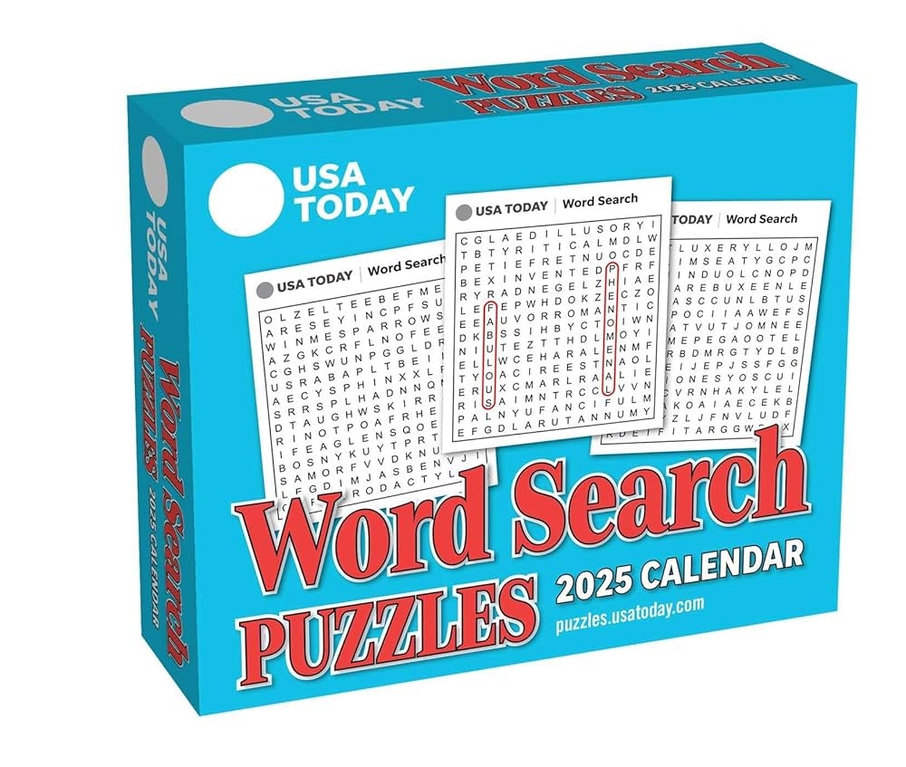 Amazon USA TODAY Word Search 2025 Day to Day Calendar 