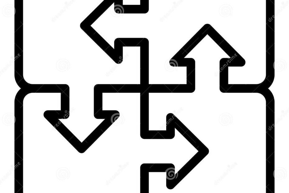 Arrow Puzzle Icon Outline Style Stock Vector Illustration Of Kids Brain 158699263