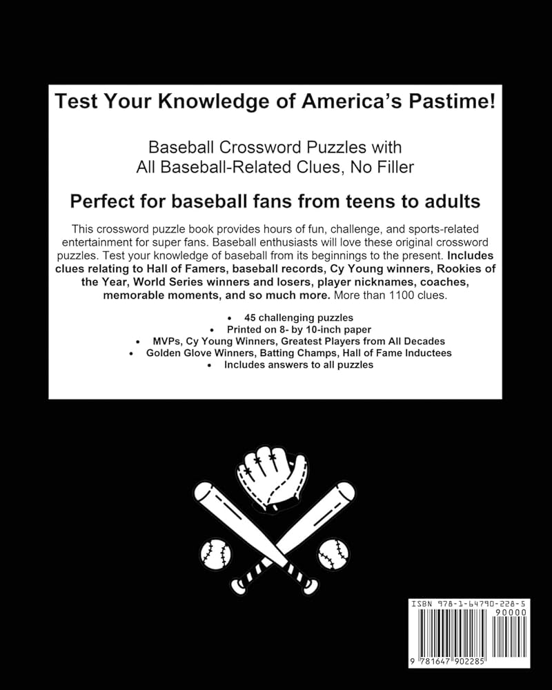 Baseball Crosswords Test Your Knowledge Of America s Pastime All 