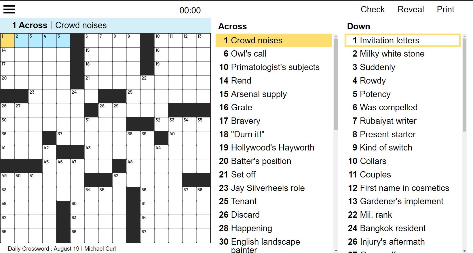 Best Daily American Crossword Free Online Game Daily Mail