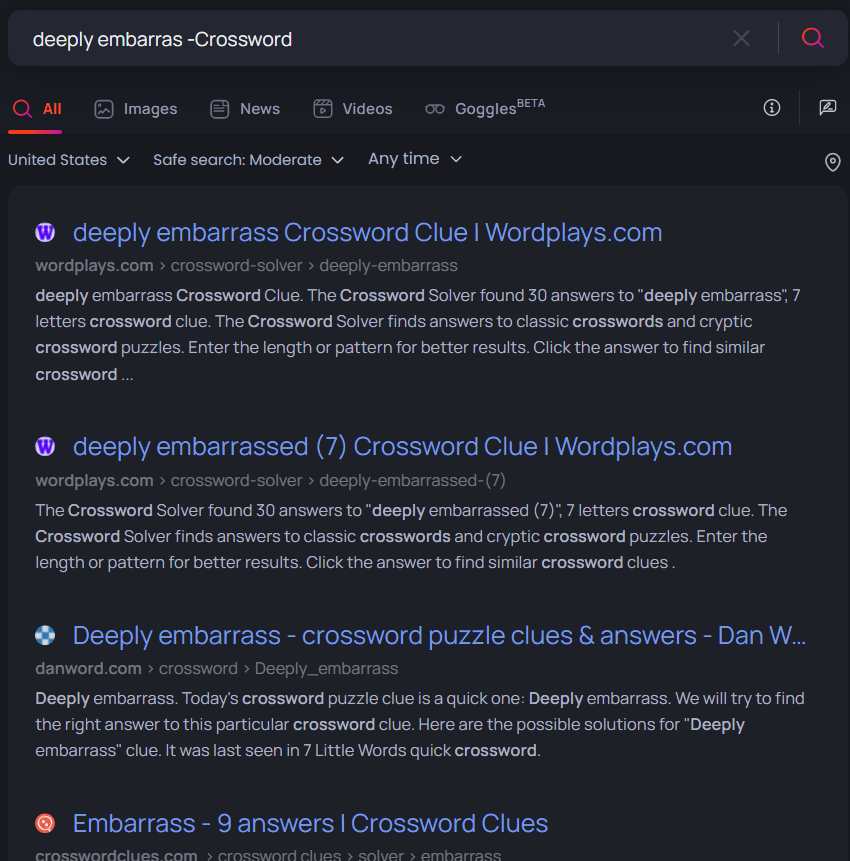 Brave Search Exclude Terms Not Excluded Search Feedback Brave Community
