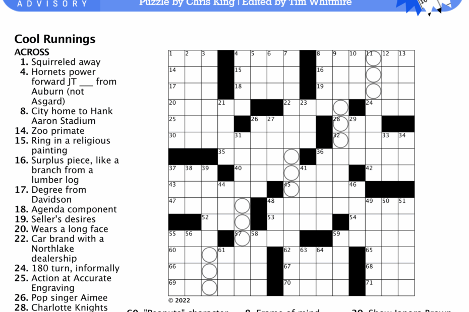 Charlotte Ledger Crosswords The Charlotte Ledger