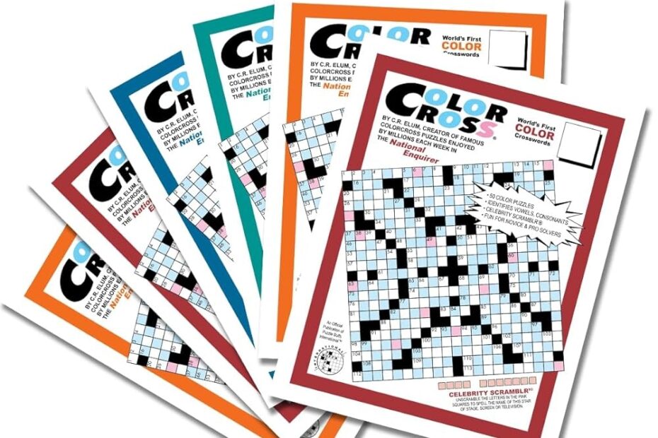 ColorCross Crosswords By Puzzle Buffs 6 For 36 Scrambl Gram Inc