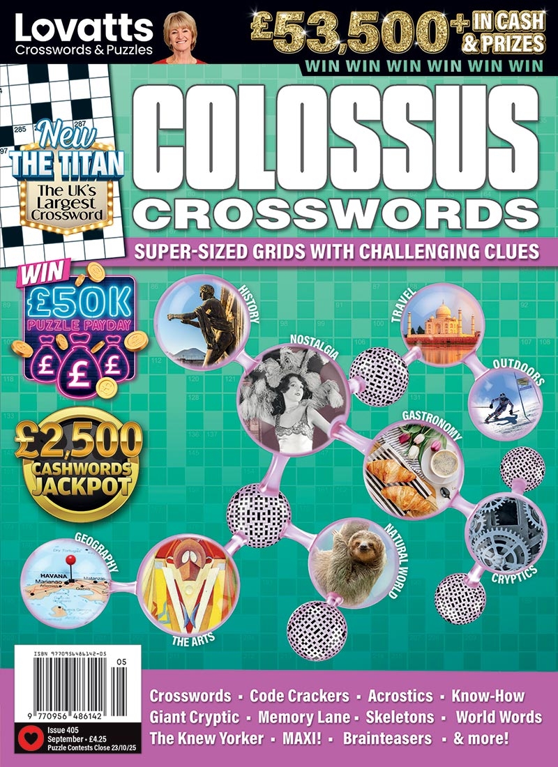 Colossus Crosswords Magazine UK Lovatts Crossword Puzzles Games U0026 Trivia
