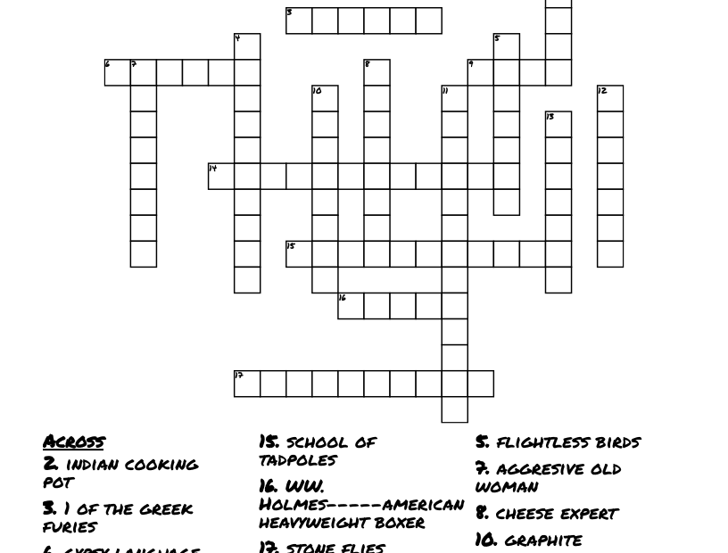 Crossword Difficult WordMint