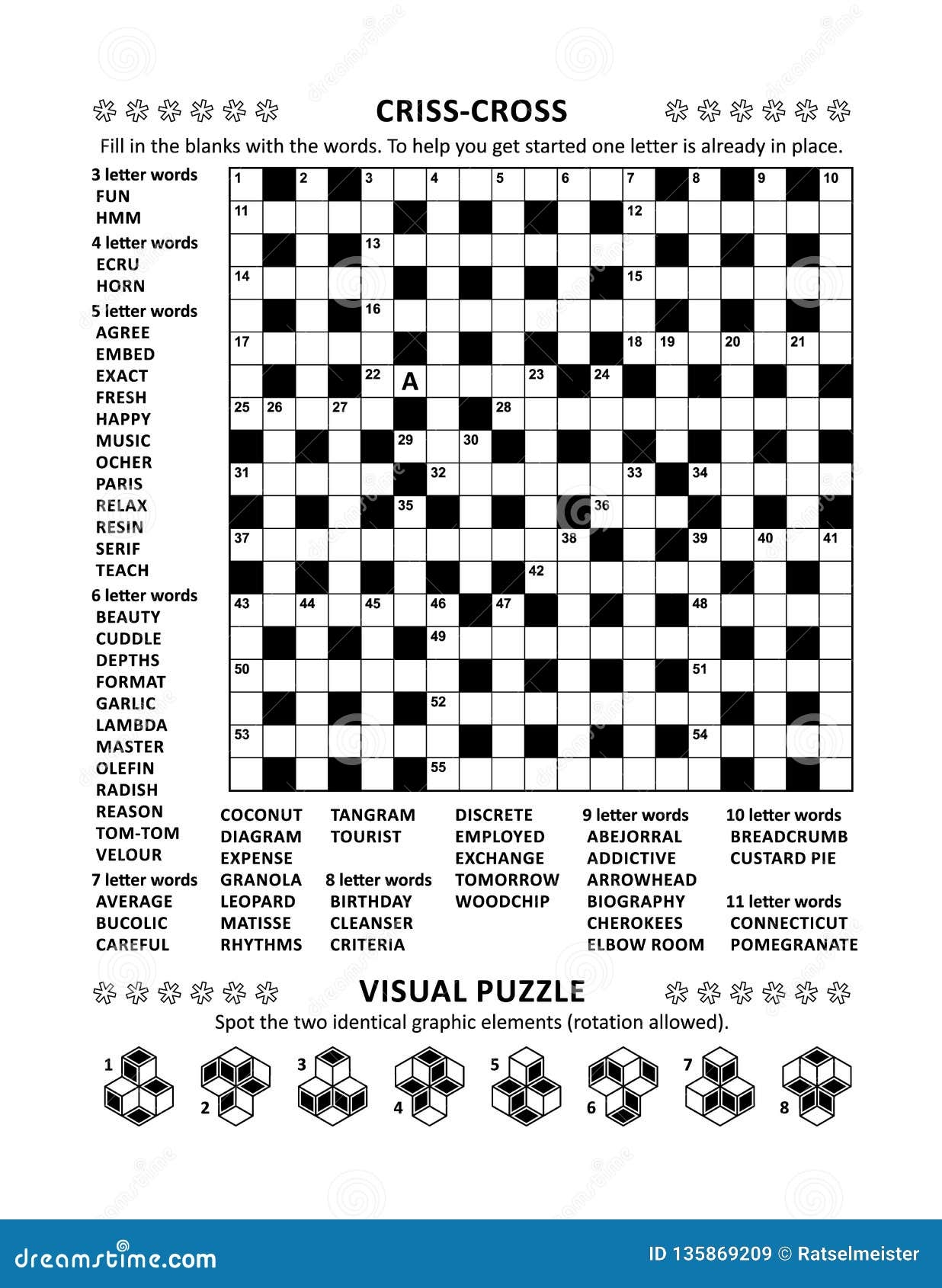 Crossword Fill Puzzle Adult Stock Illustrations 28 Crossword 