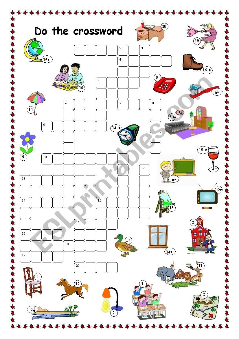 Crossword For Beginners Project 1 ESL Worksheet By Katrinsanna