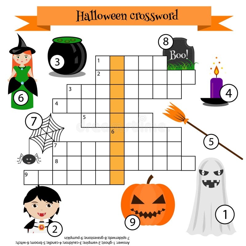 Crossword Halloween Stock Illustrations 226 Crossword Halloween 