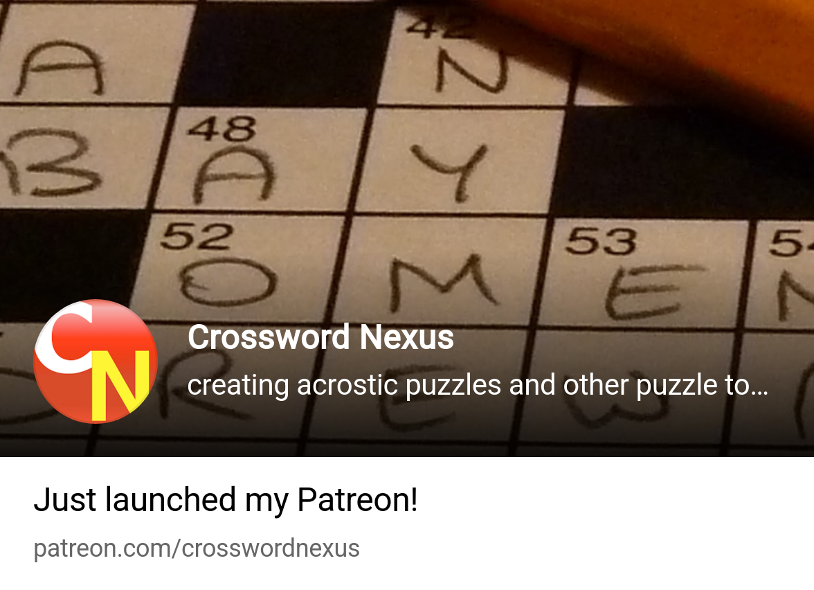 Crossword Nexus Creating Acrostic Puzzles And Other Puzzle Tools 