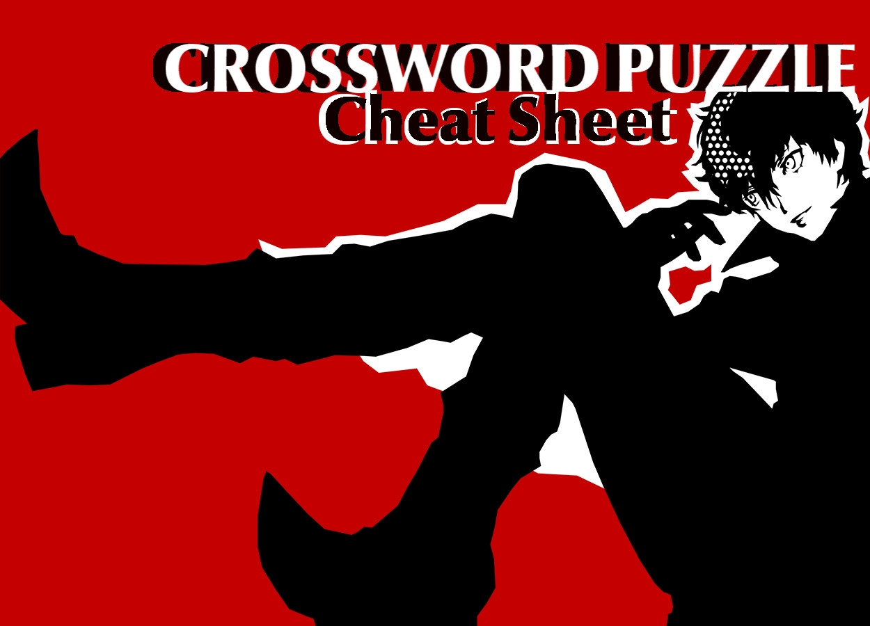 Crossword Puzzle Cheat Sheet Mod For Persona 5 Royal PC P5R PC Mods
