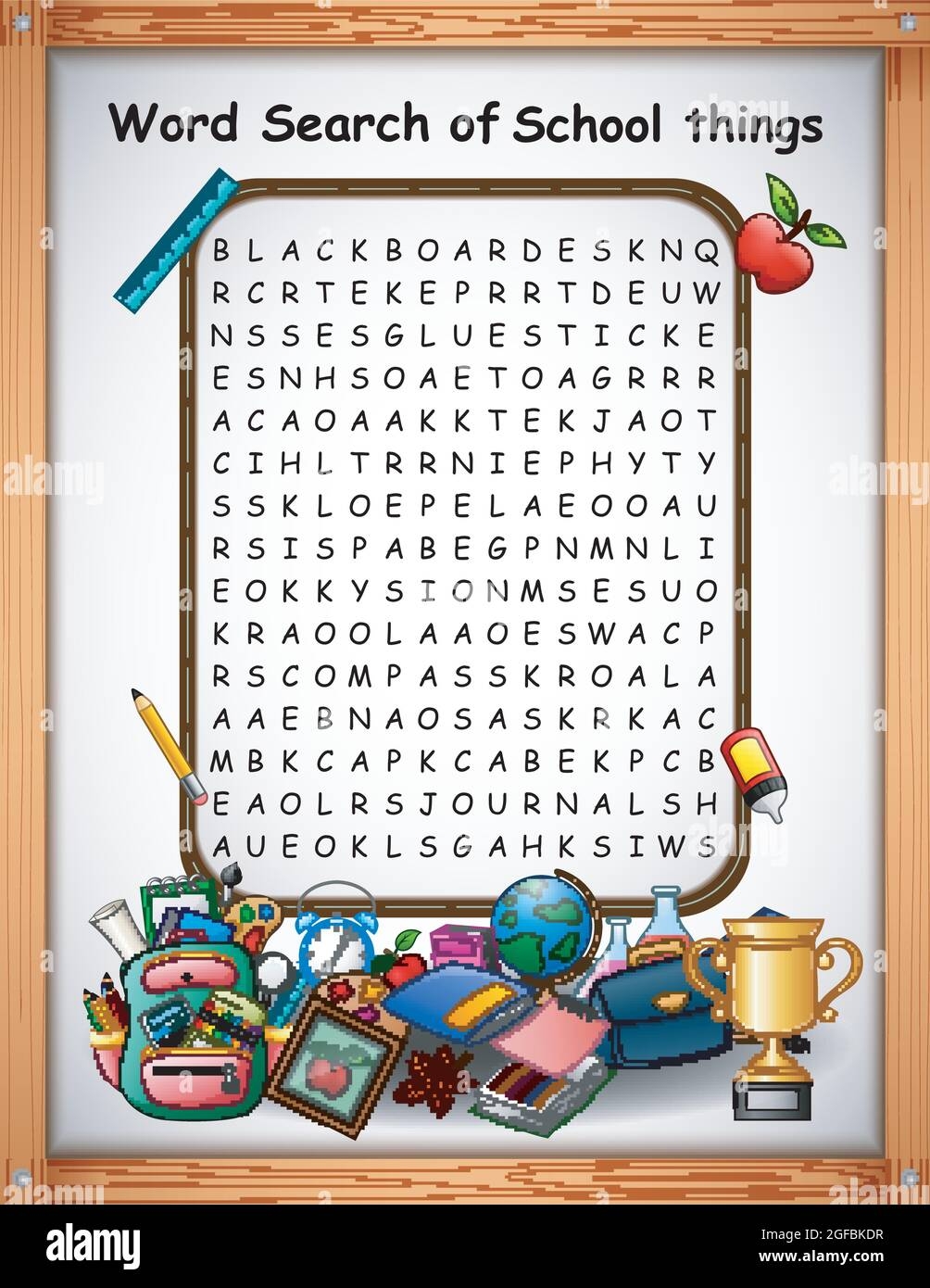 Crossword Puzzles Word Find School Things For Kids Games Stock Vector Image U0026 Art Alamy