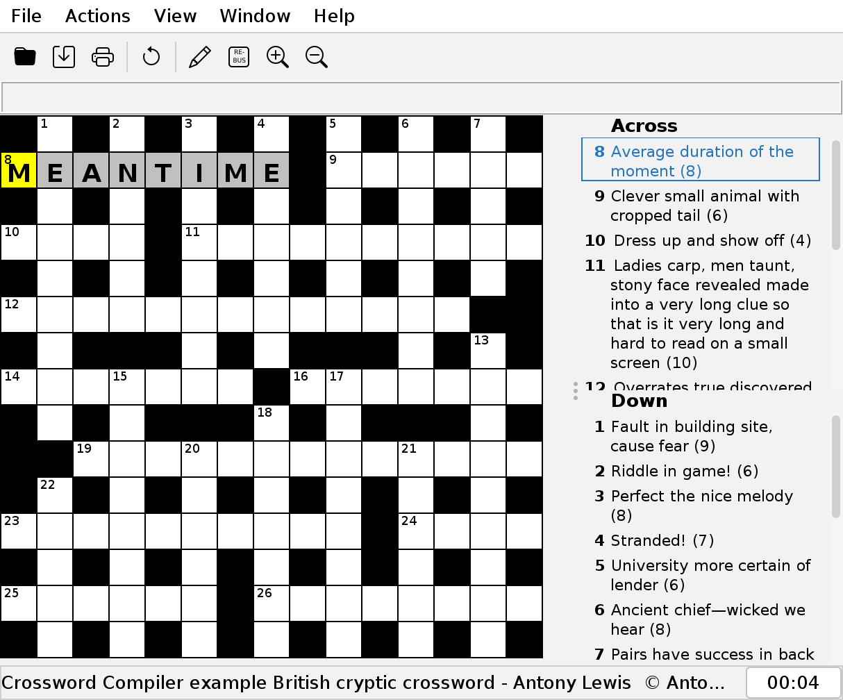 Crossword Solver Screen Shots