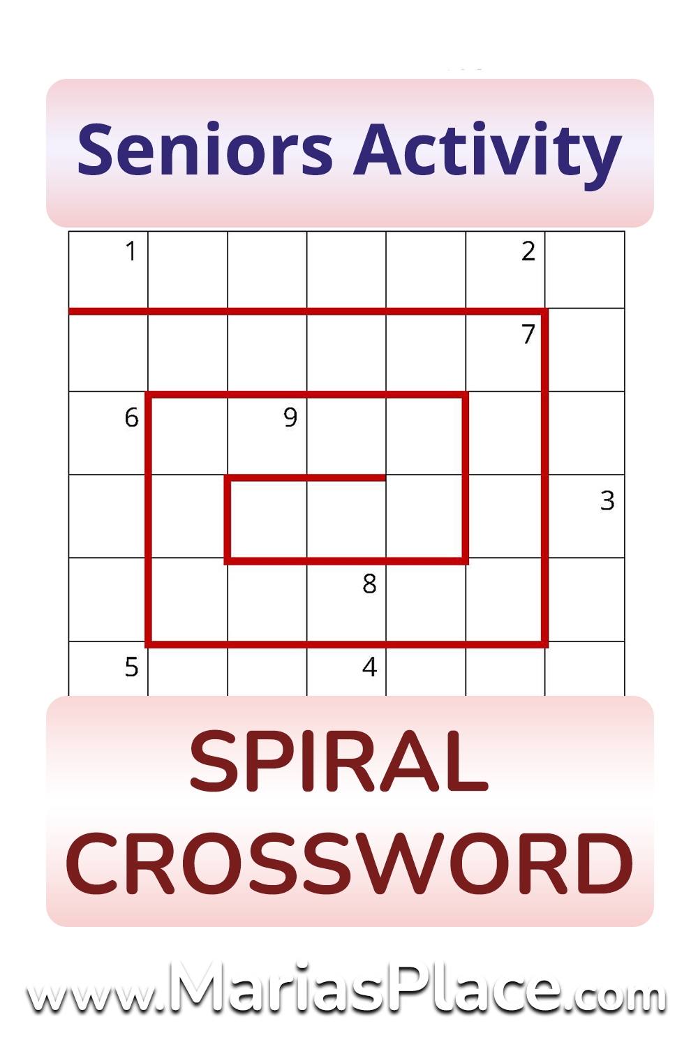 Crossword Spiral 2 Marias Place