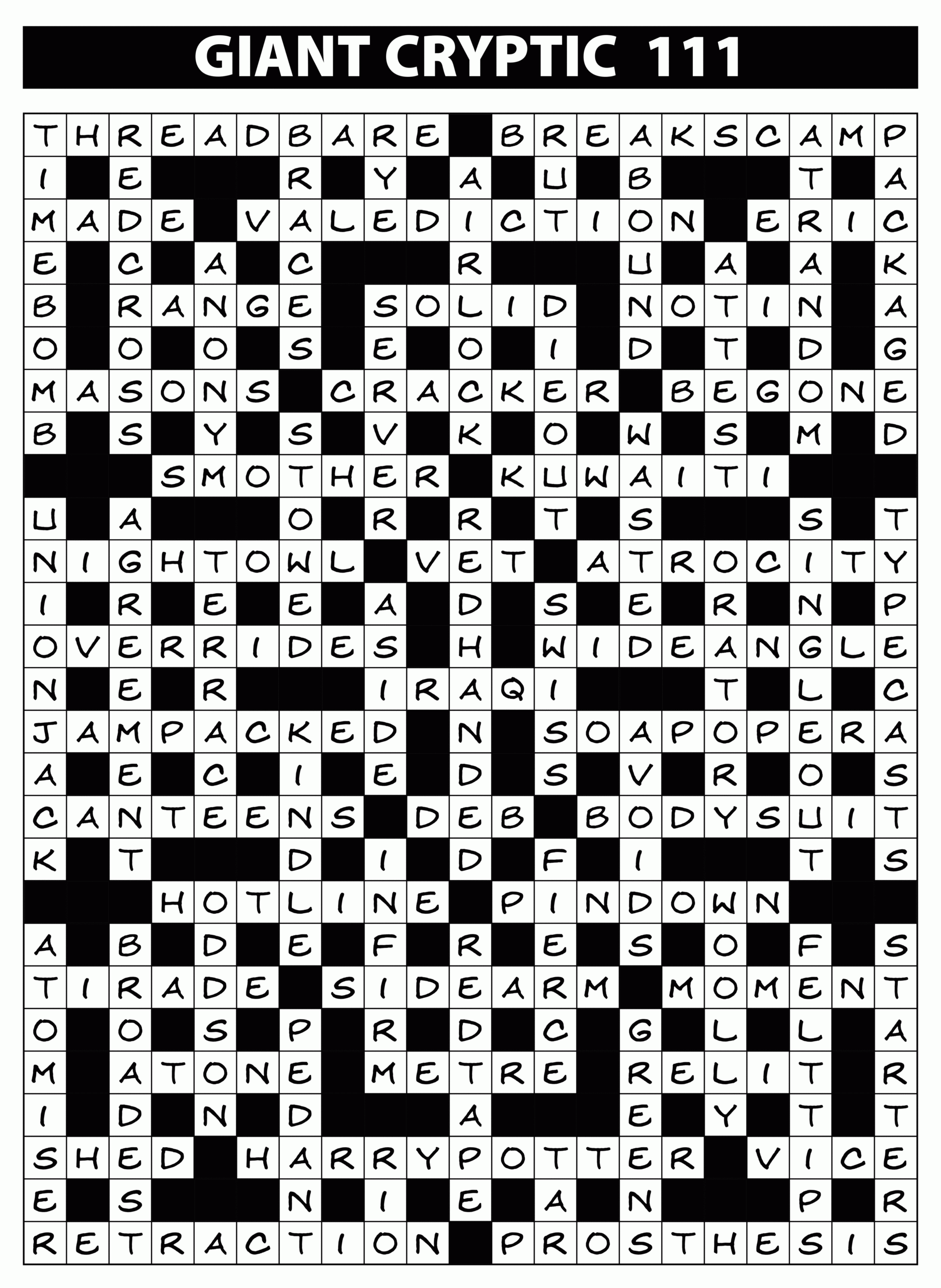 Crossword U0026 Puzzle Collection Solutions Issue 111 Lovatts Crossword Puzzles Games U0026 Trivia