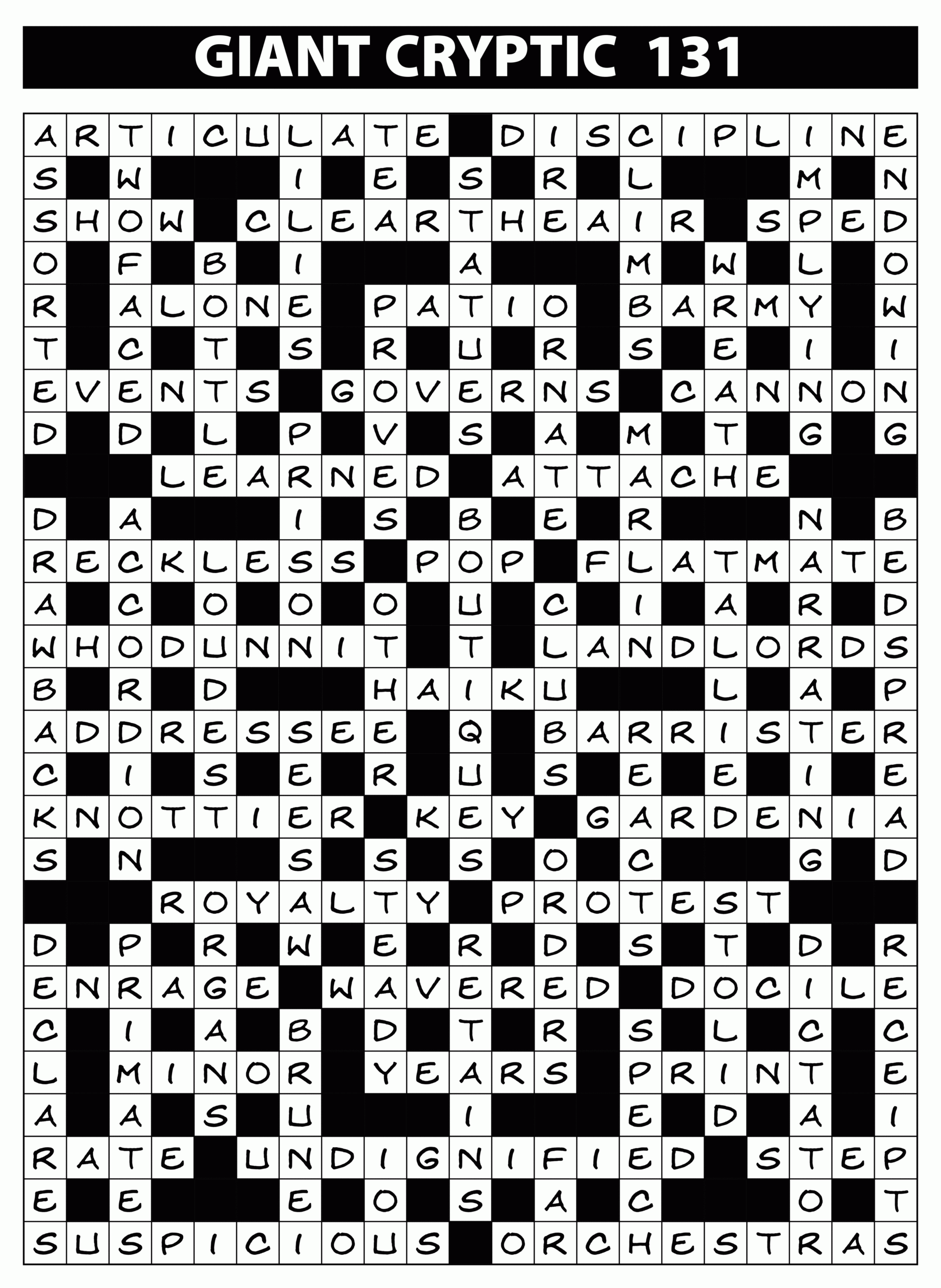 Crossword U0026 Puzzle Collection Solutions Issue 131 Lovatts Crossword Puzzles Games U0026 Trivia