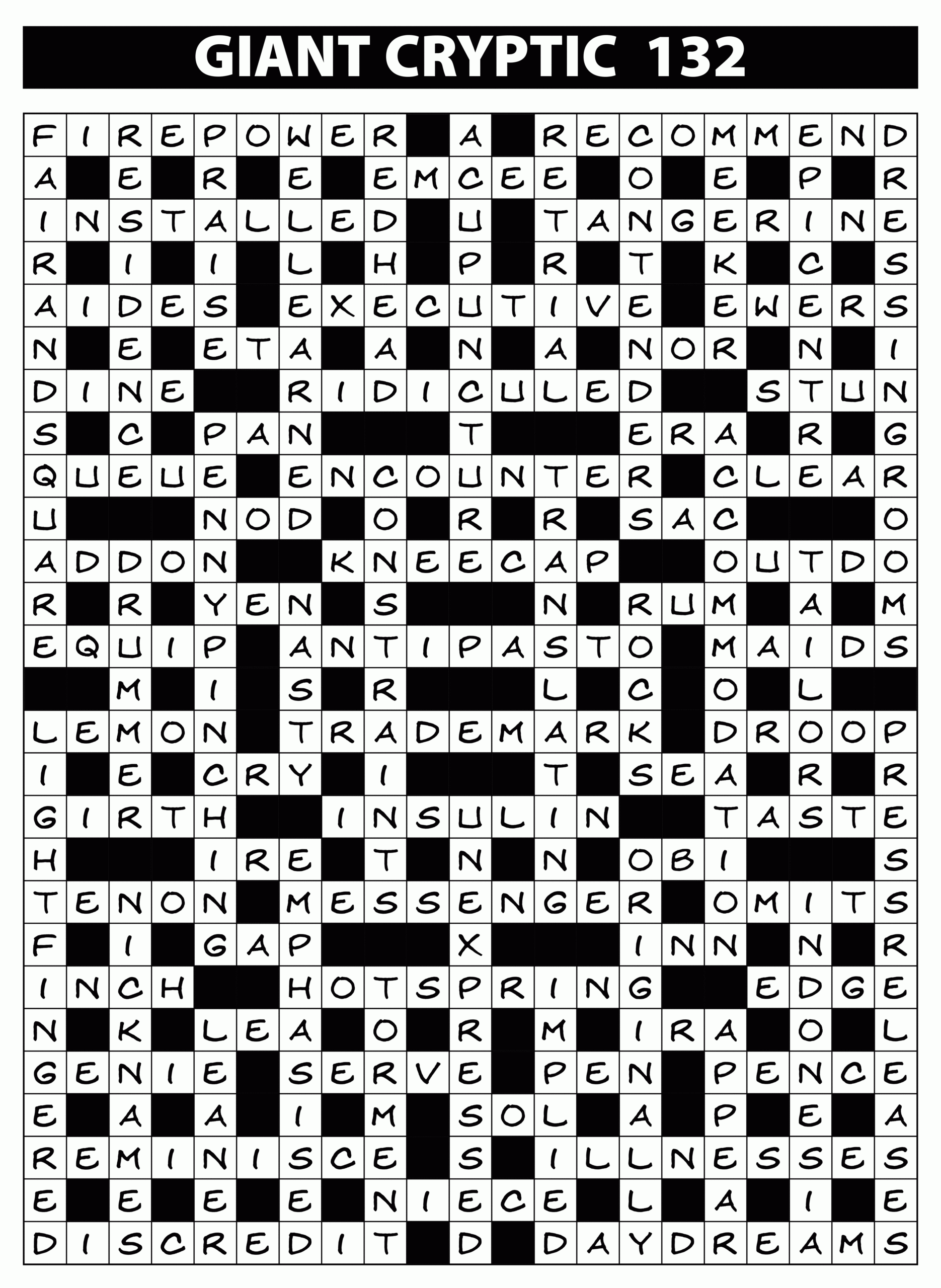 Crossword U0026 Puzzle Collection Solutions Issue 132 Lovatts 