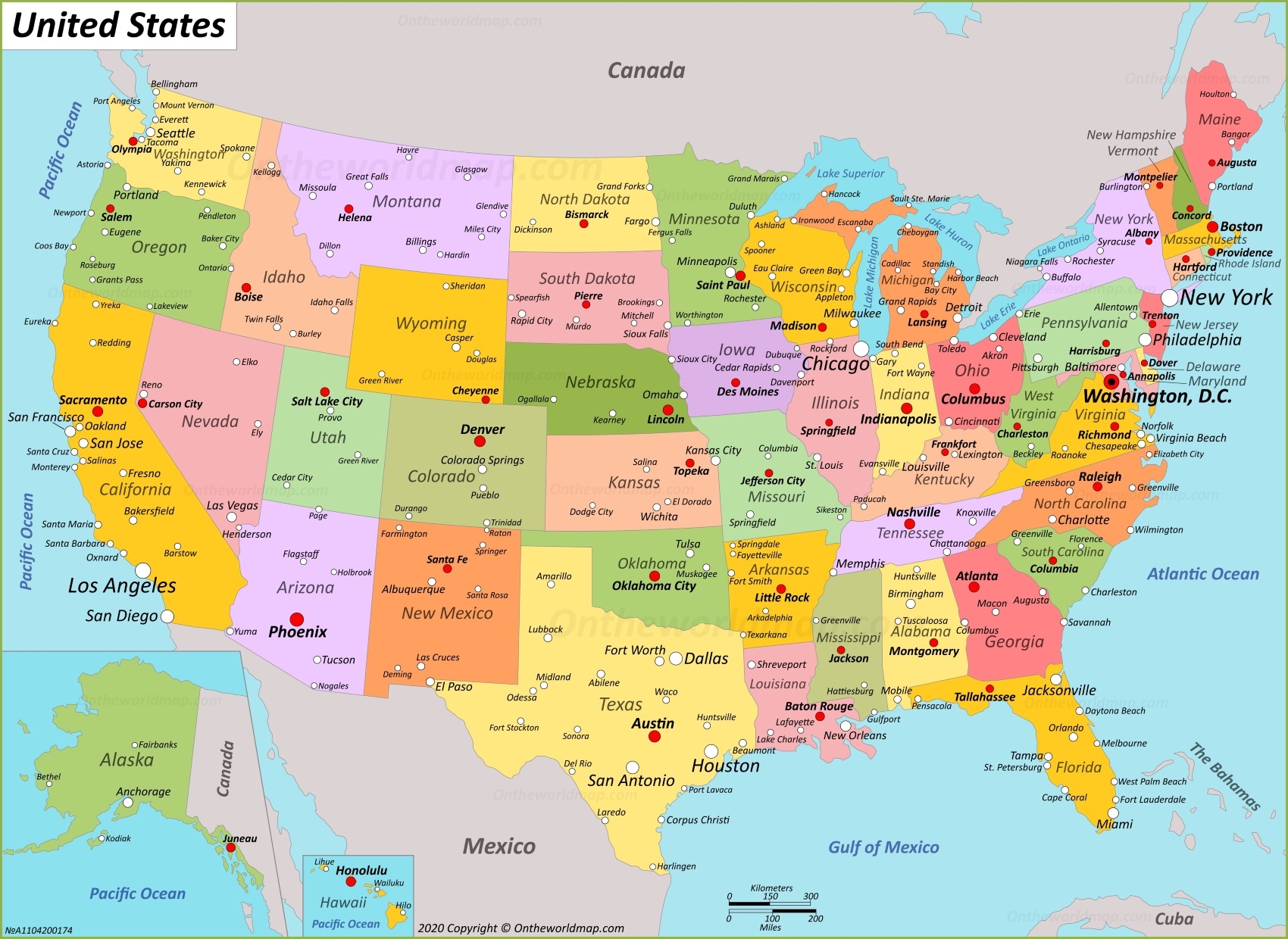 Detailed Map Of Usa With Cities Map Of Rose Bowl