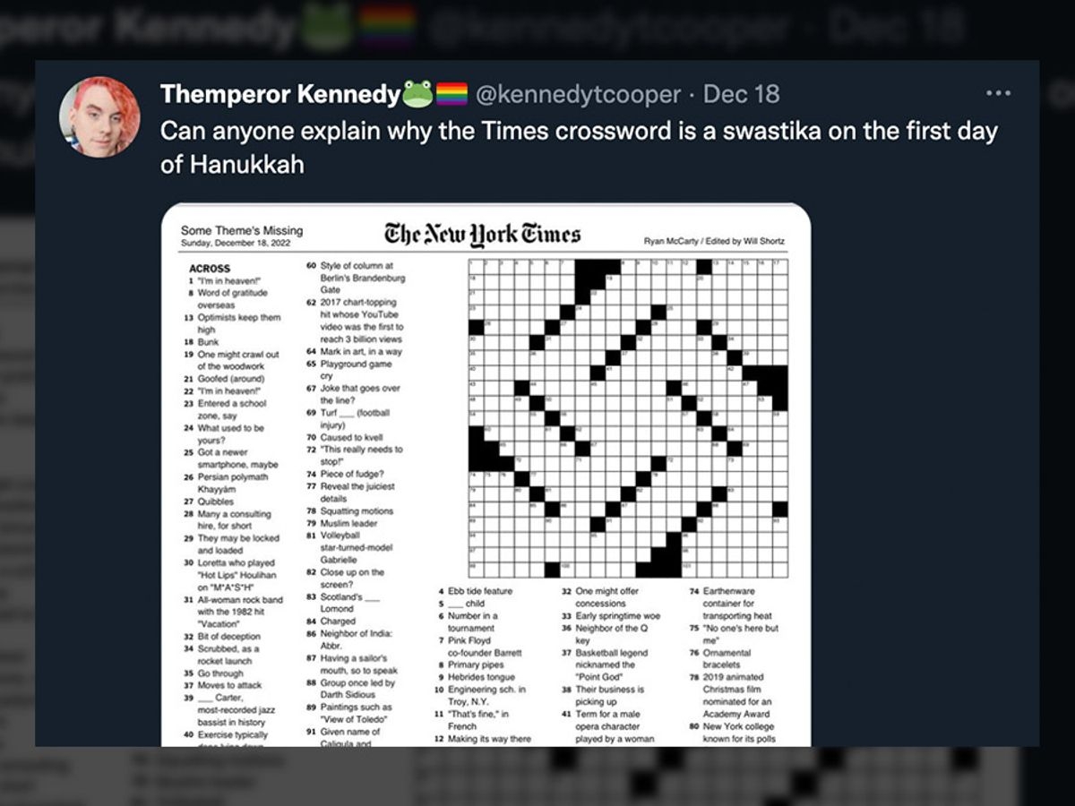 Did NY Times Publish What Some Said Was A Swastika Shaped 