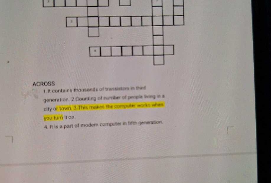 Directions Solve The Crossword Puzzle Using StudyX