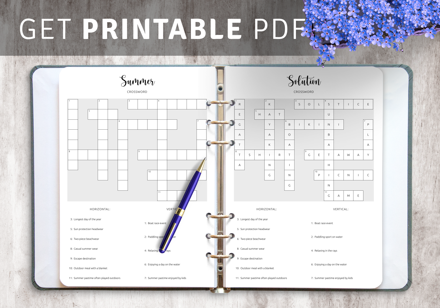 Download Printable Summer Crossword PDF Sizzle With Fun Challenges
