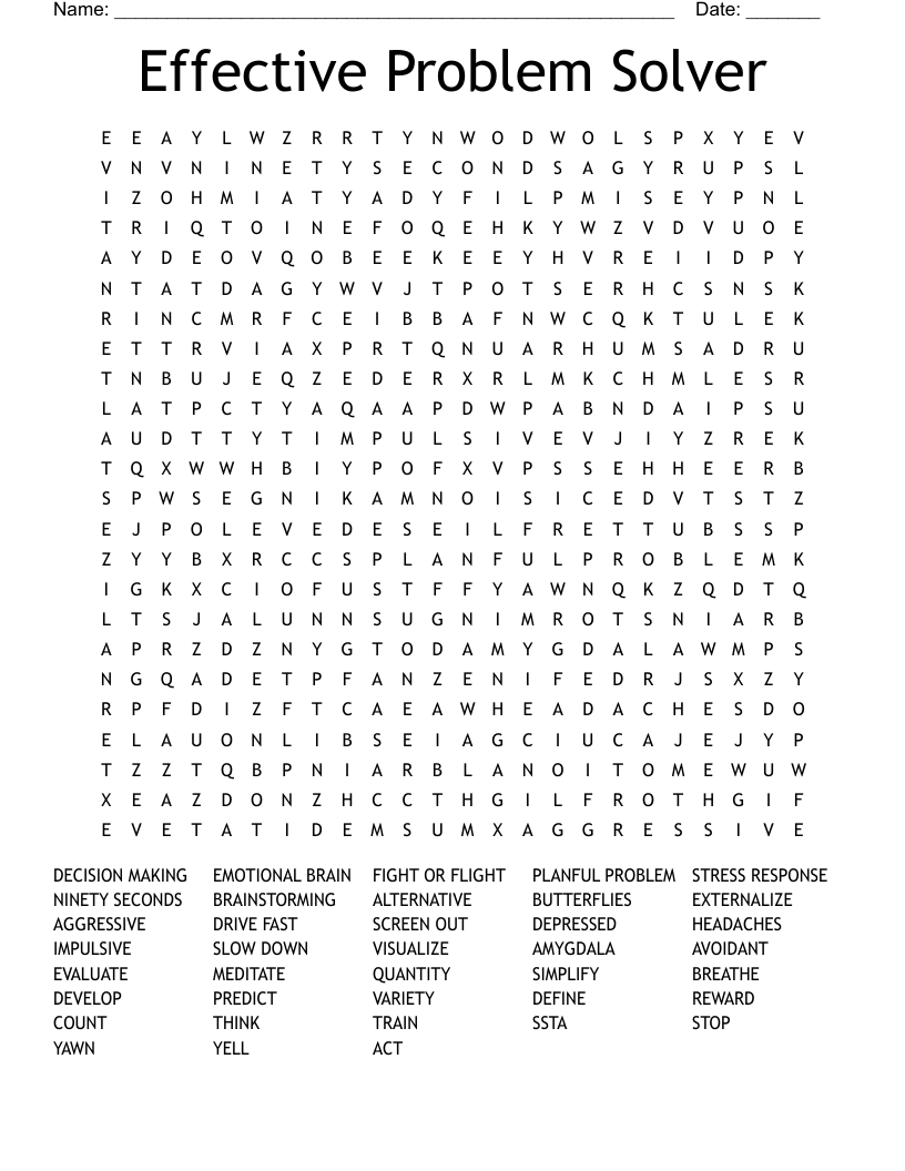 Effective Problem Solver Word Search WordMint
