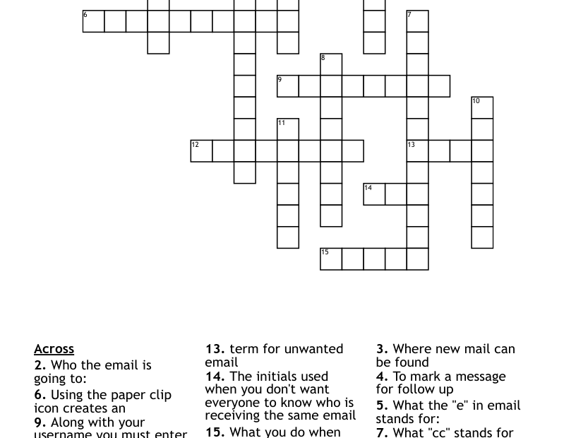 EMail Crossword WordMint