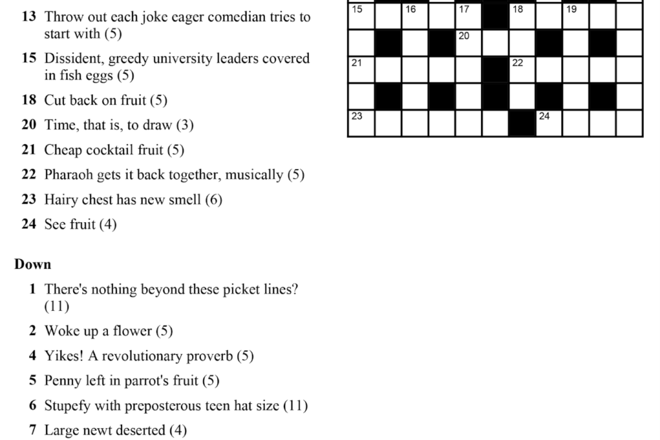 Everything You Need To Know To Solve A Simple Cryptic Crossword
