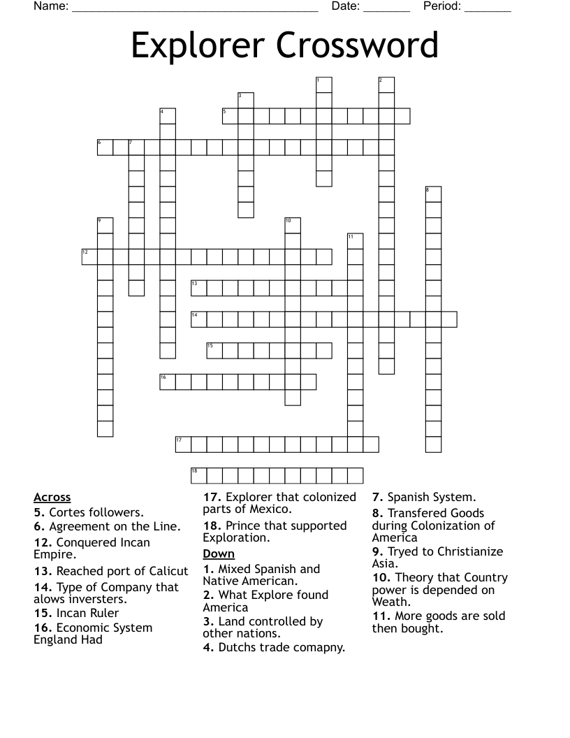 Explorer Crossword WordMint