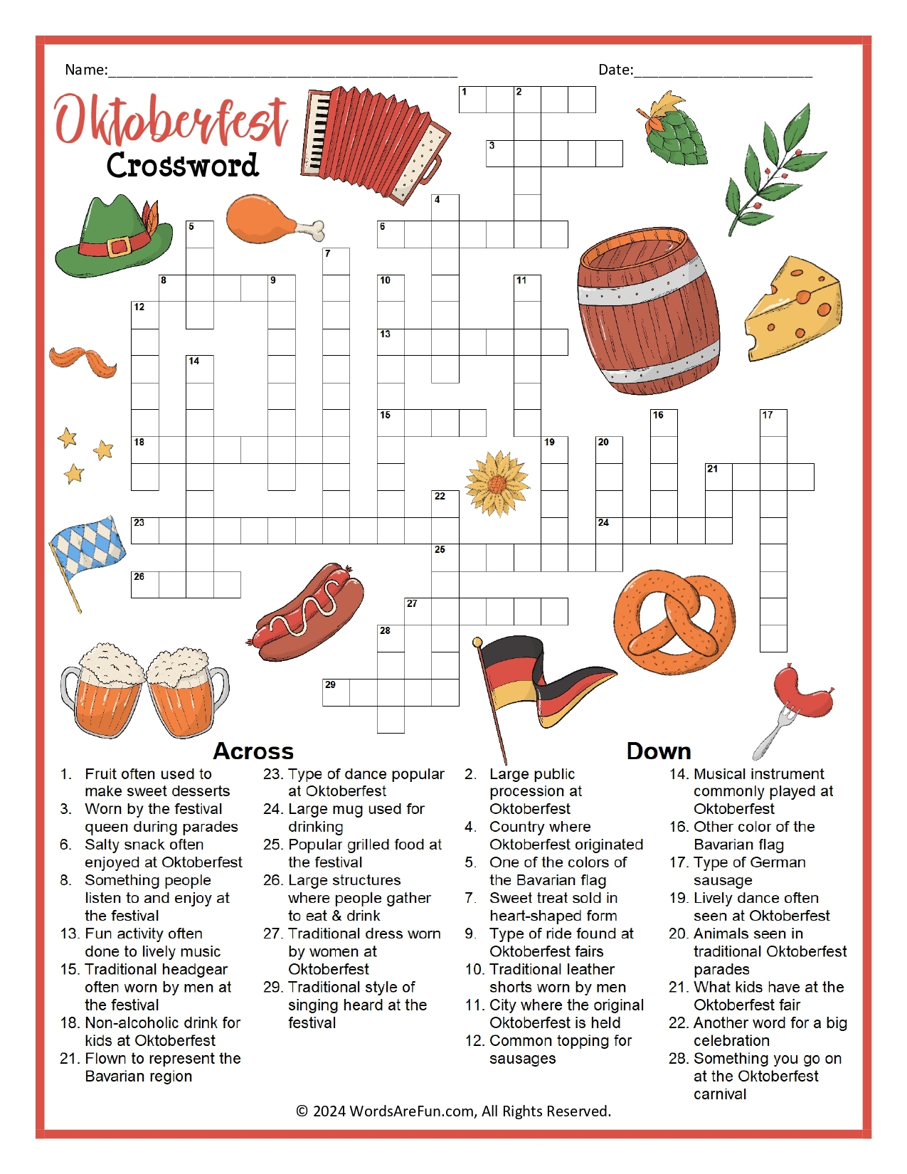 Fall Crosswords