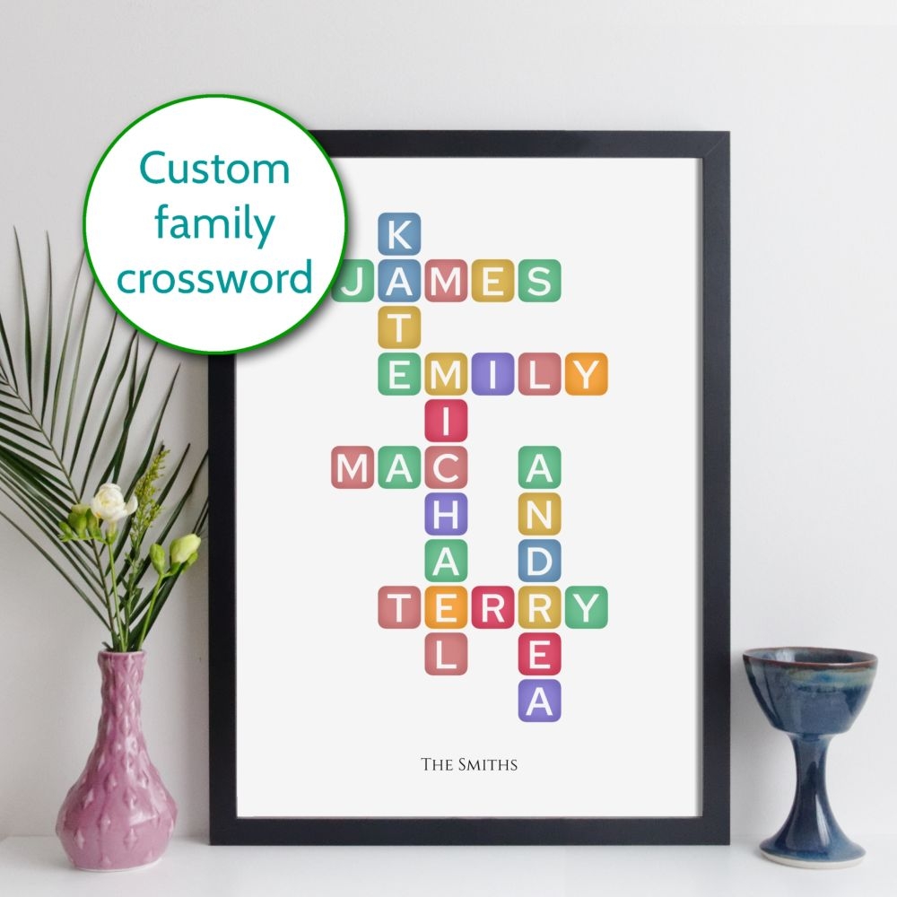 Family Names Crossword Print Tiles Style Shop In Ireland Shop In Ireland