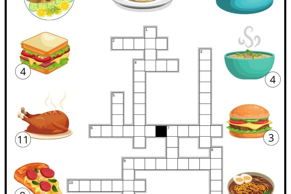 Food Crossword Ezpzlearn
