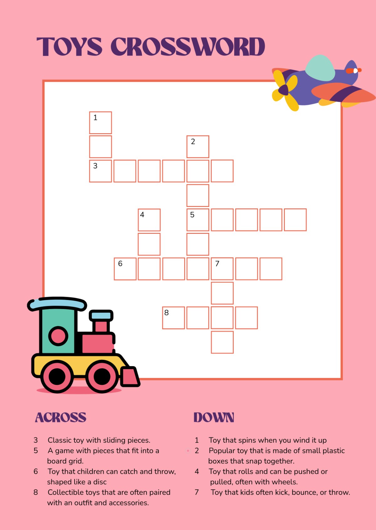 Free Crossword And Mini Crossword To Edit Online