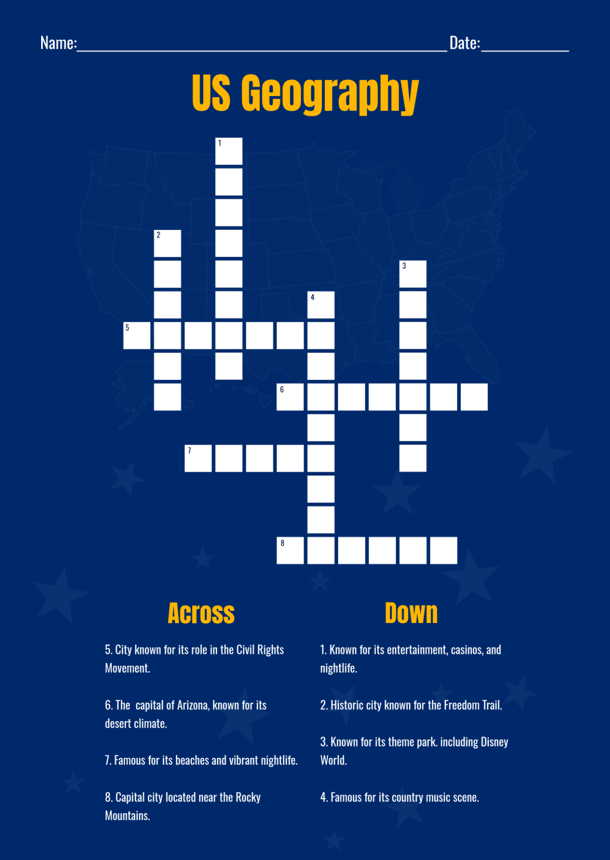 Free Crossword Grid Template To Edit Online