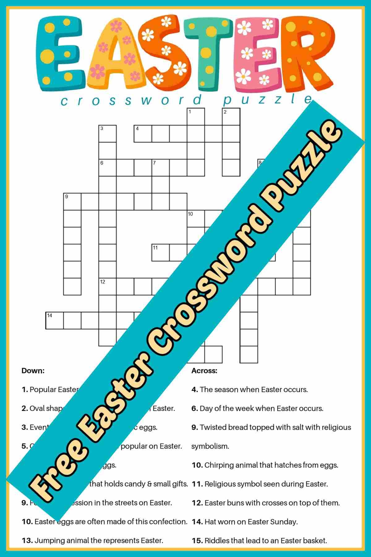 Free Easter Crossword Puzzle Printable 2 Versions U0026 Answer Key